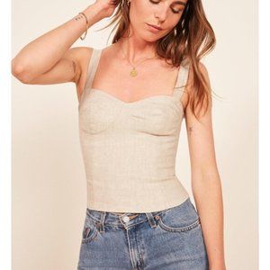 Reformation linen bustier